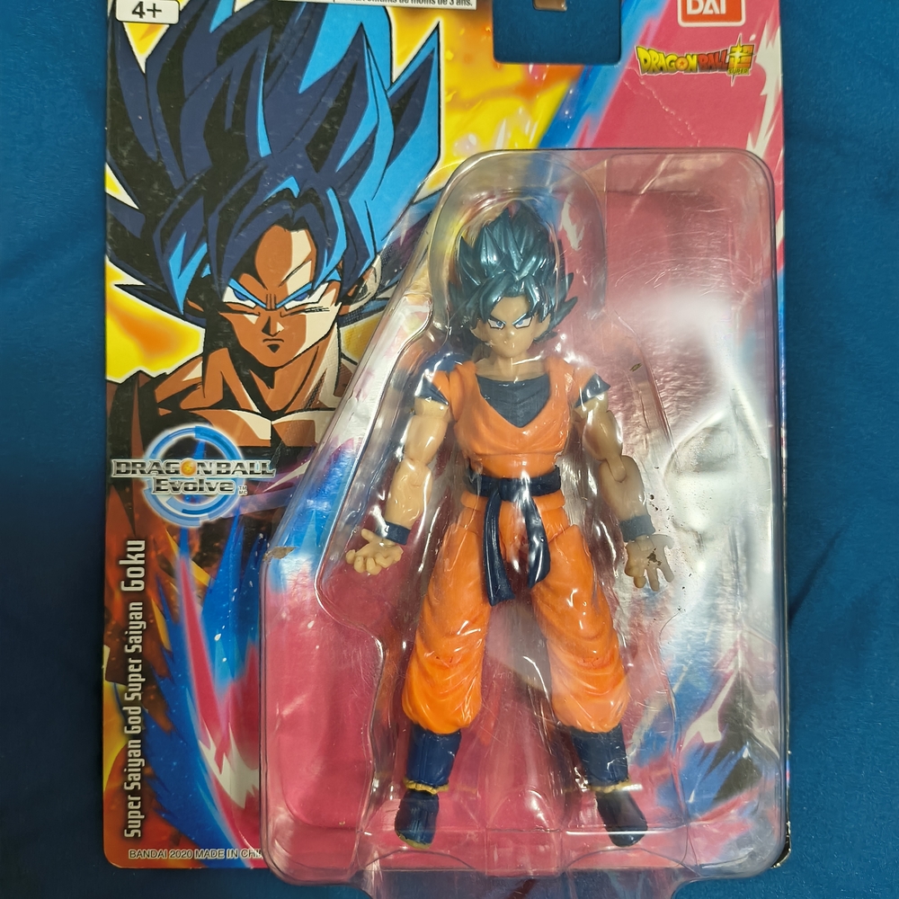 Dragon Ball Super Saiyan God Goku Action Figure - Orange and Blue